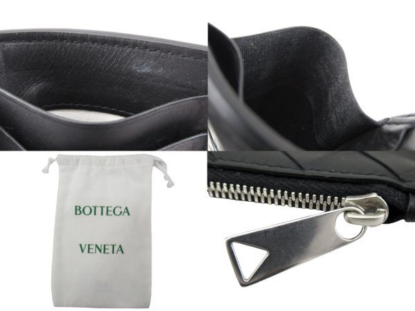 n50231 5 Bottega Veneta Intrecciato Long Card Case Black