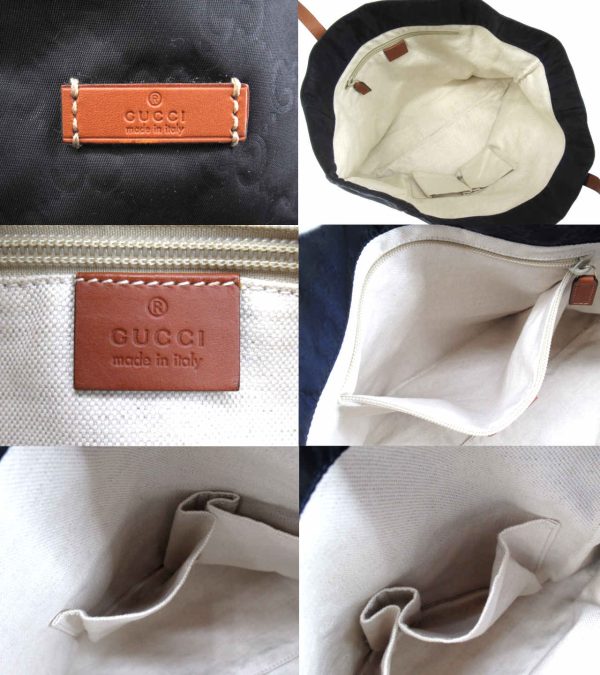 n50236 3 Gucci GG Nylon Tote Bag Blue