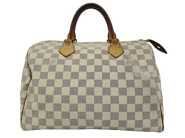 n50243 1 Louis Vuitton Damier Azur Speedy 30 Mini Handbag Cream