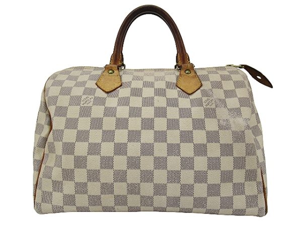 n50243 1 Louis Vuitton Damier Azur Speedy 30 Handbag Cream