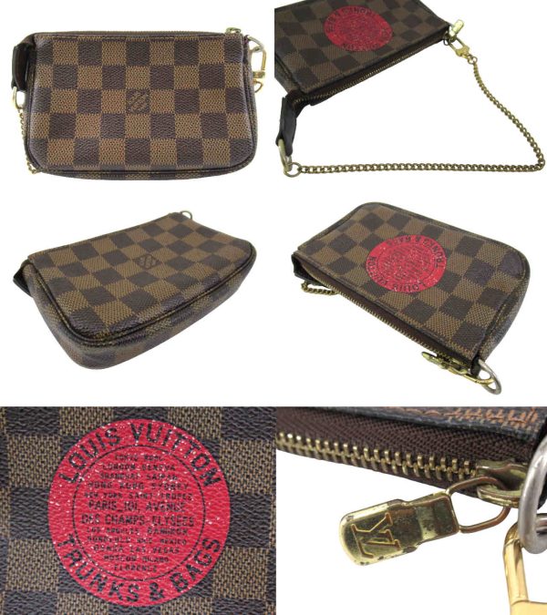 n50246 2 Louis Vuitton Damier Ebene Mini Accessoire Handbag Brown