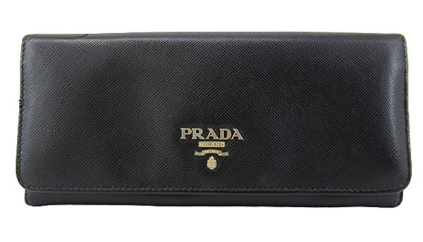 n50328 1 PRADA Saffiano Metal Long Wallet Black