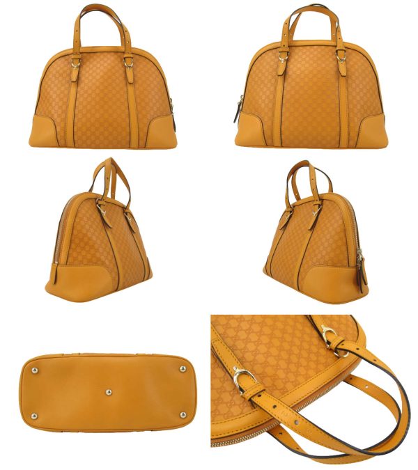 n50329 2 Gucci Nice Micro Guccissima Shoulder Bag Orange