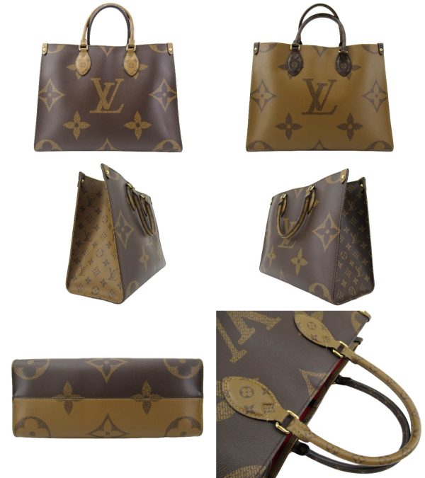 n50334 2 Louis Vuitton Giant Reverse On the Go MM 2WAY Brown