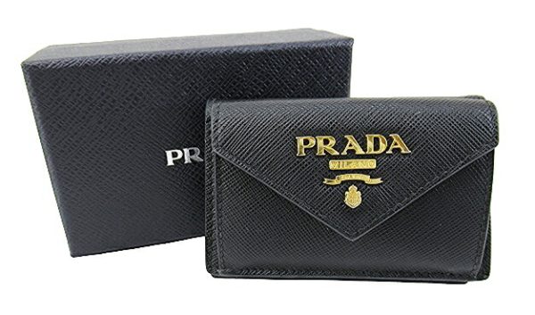 n50448 1 PRADA Saffiano Metal Wallet Black