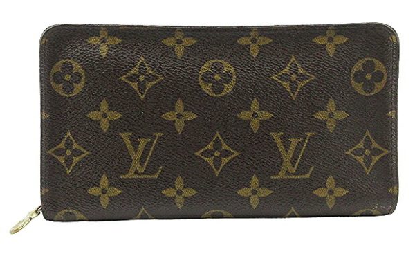 n50455 1 Louis Vuitton Monogram Portomone Zip Long Wallet Brown