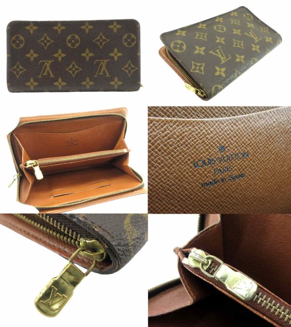 n50455 2 Louis Vuitton Monogram Portomone Zip Long Wallet Brown