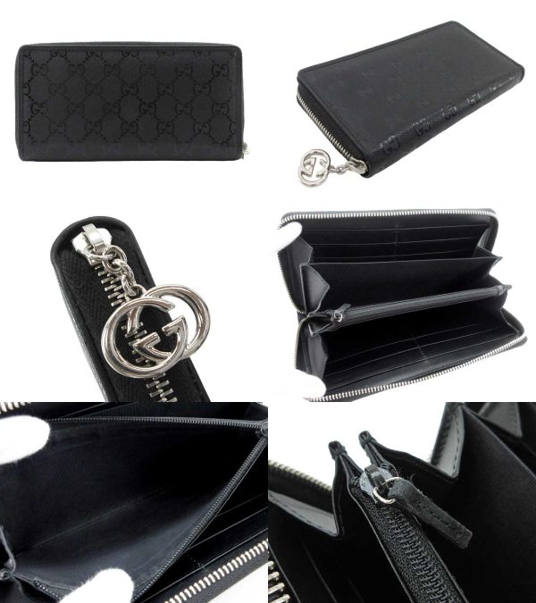 n50603 2 Gucci GG Implement Long Wallet Black