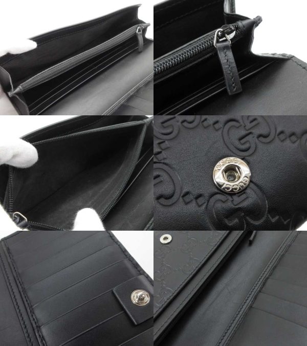 n50609 3 Gucci Guccisima Long Wallet Black