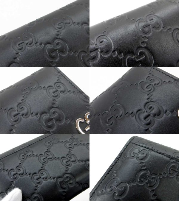 n50609 5 Gucci Guccisima Long Wallet Black