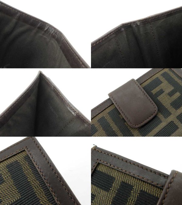 n50611 5 Fendi Zucca Pattern Wallet Brown