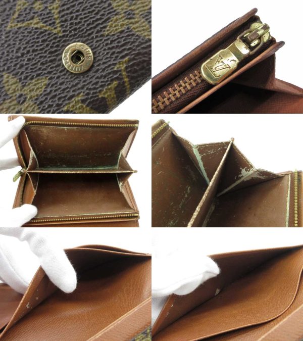 n50615 3 Louis Vuitton Monogram Portomone Vietresor Wallet Brown