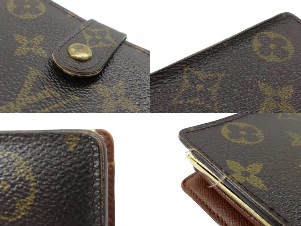 n50616 6 Louis Vuitton Monogram Portomone Viet Viennois Wallet Brown