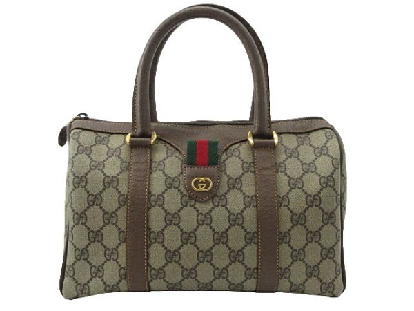 n50633 1 Gucci GG Plus Sherry Line Mini Beige Brown