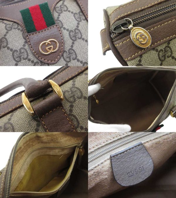 n50633 3 Gucci GG Plus Sherry Line Mini Beige Brown