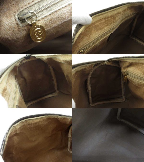 n50633 4 Gucci Gucci GG Plus Sherry Line Mini Handbag Beige Brown