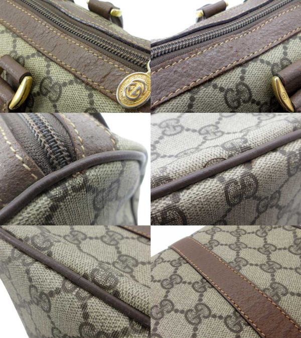 n50633 6 Gucci Gucci GG Plus Sherry Line Mini Handbag Beige Brown