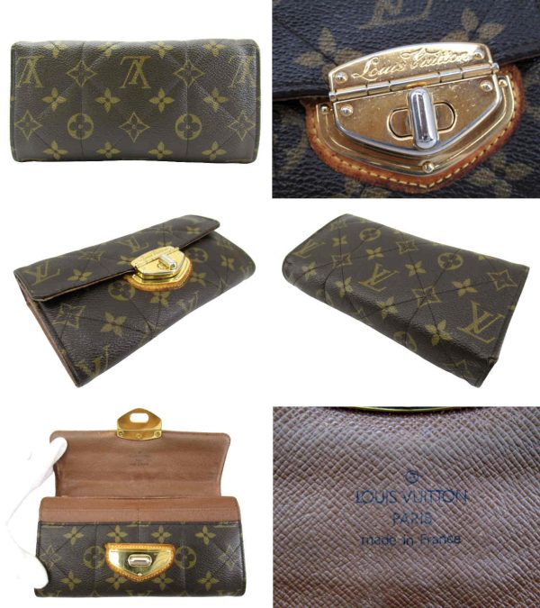 n50639 2 Louis Vuitton Monogram Etoile Portefeuille Sara Quilted Long Wallet Brown