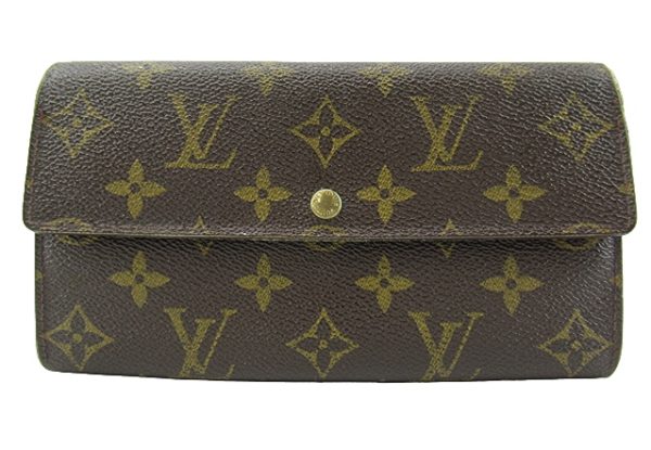 n50643 1 Louis Vuitton Monogram Pochette Porte Monet Long Wallet Brown