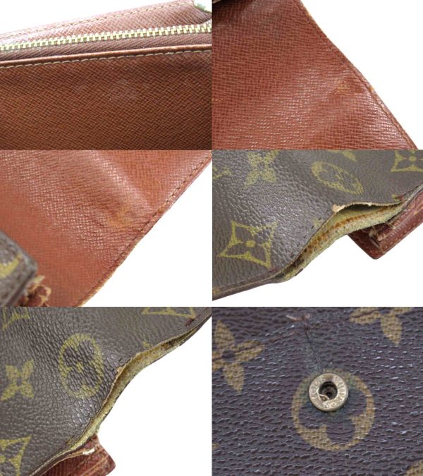 n50643 5 Louis Vuitton Monogram Pochette Porte Monet Long Wallet Brown