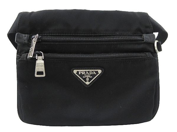 n50772 1 PRADA Nylon Waist Pouch Black Prada Bag