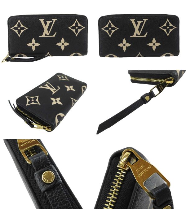 n50788 2 Louis Vuitton Monogram Empreinte Zippy Wallet Black