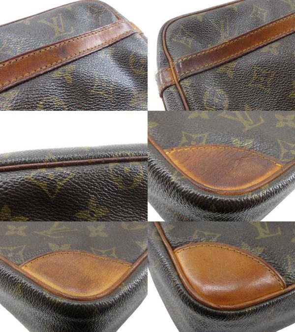 n50789 5 Louis Vuitton Monogram Compiegne 28 Clutch Pouch Brown