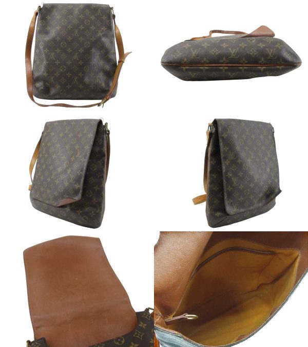 n50790 2 Louis Vuitton Monogram Musette Flap Shoulder Bag Brown