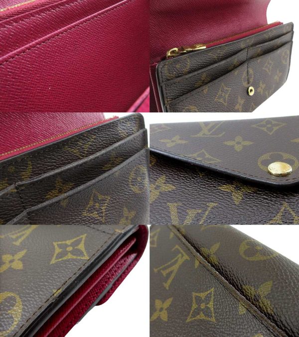 n50833 4 Louis Vuitton Portefeuille Sara Monogram Long Wallet Fuchsia