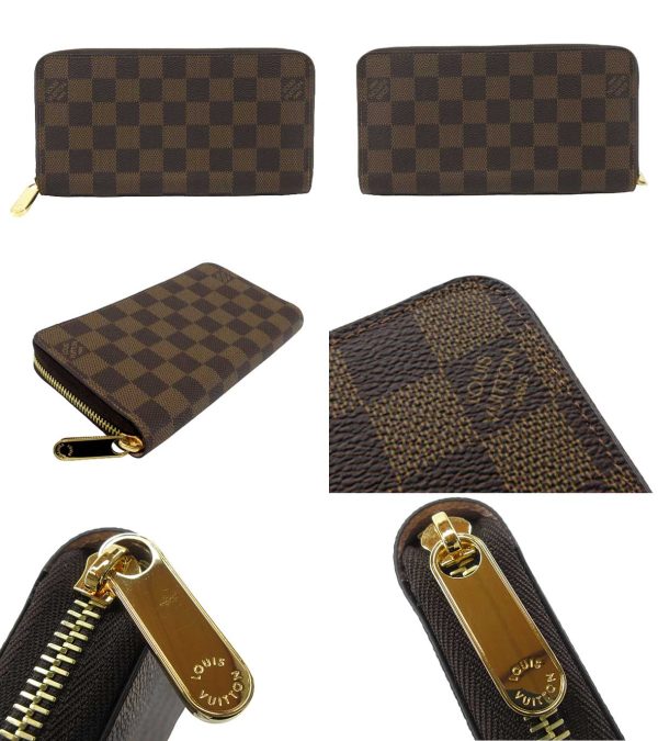 n50834 2 Louis Vuitton Zippy Wallet Damier Ebene Rose Ballerine