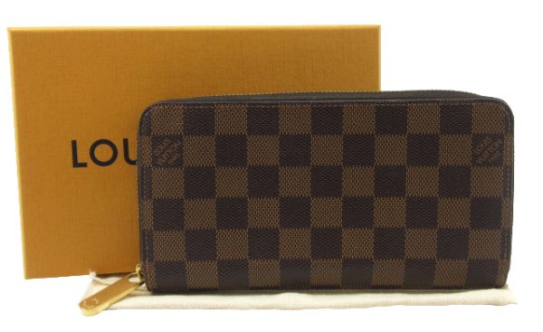 n50835 1 Louis Vuitton Zippy Wallet Damier Ebene Brown