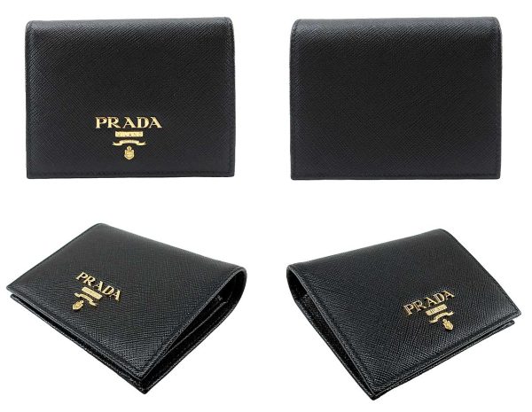 n50836 2 Prada Saffiano Wallet Black