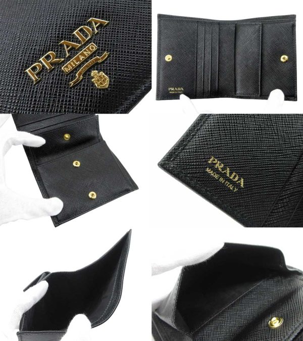 n50836 3 Prada Saffiano Wallet Black