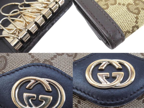 n50939 4 Gucci Sookie GG Key Case Beige