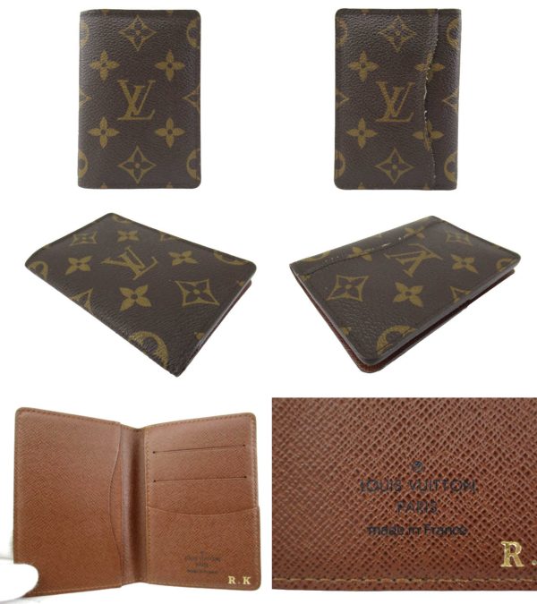 n50948 2 Louis Vuitton Monogram Organizer de Poche Card Case Brown