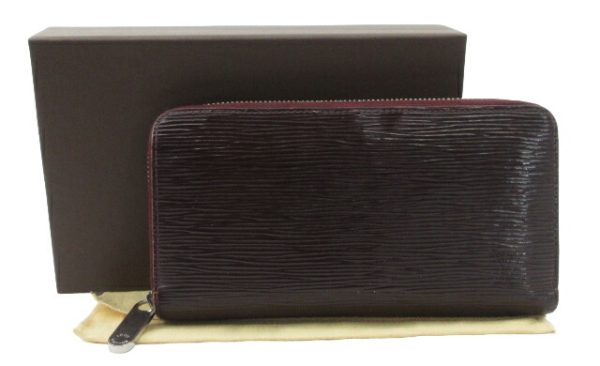 n50954 1 Louis Vuitton Epi Zippy Wallet Long Wallet Prunnu Electric