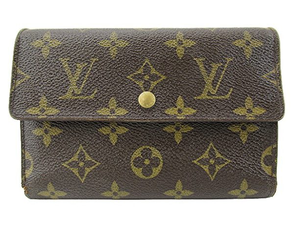 n50958 1 Louis Vuitton Monogram Porte Tresor Etuit Papier Wallet Brown