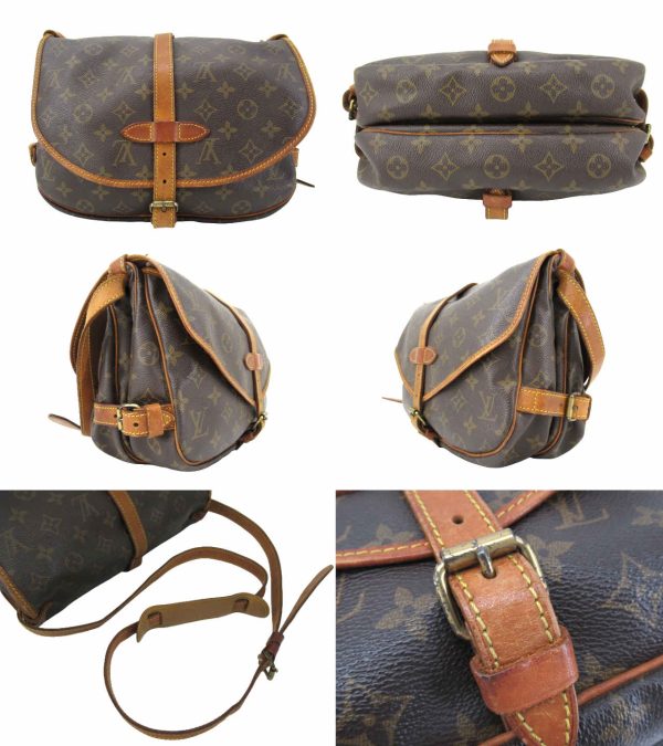 n50959 2 Louis Vuitton Monogram Saumur 30 Shoulder Bag Brown