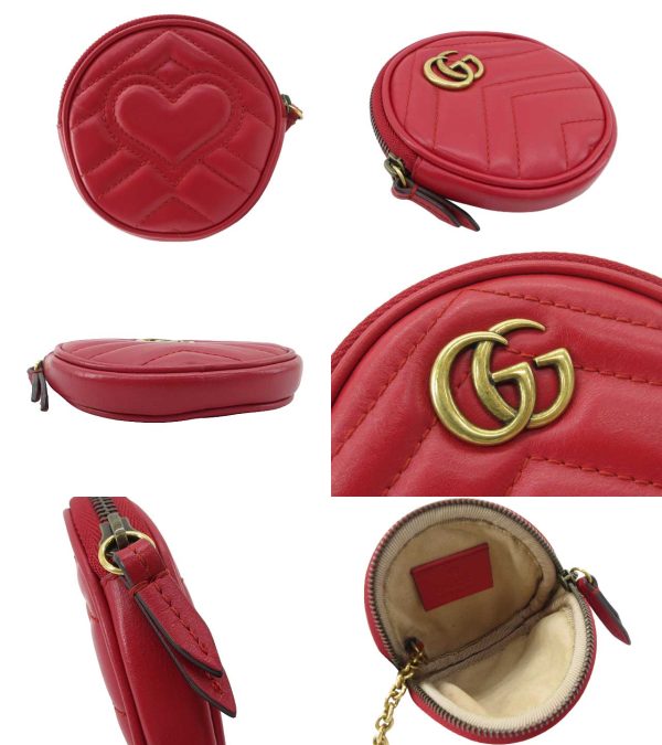 n51023 2 Gucci GG Marmont Coin Red