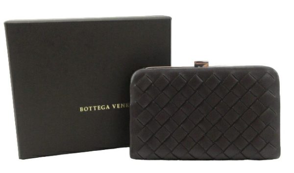 n51024 1 Bottega Veneta Intrecciato Coin Case Card Case Brown