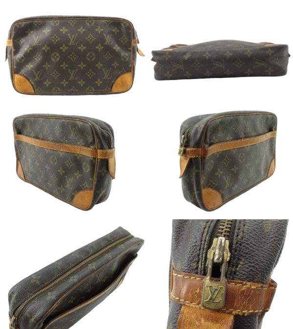 n51028 2 Louis Vuitton Monogram Compiegne 28 Clutch Brown