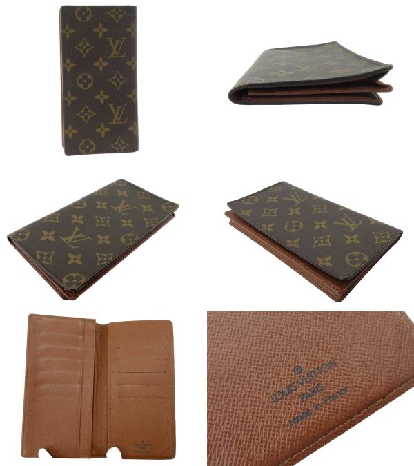 n51030 2 Louis Vuitton Monogram Porto Cult Yen Long Wallet Brown