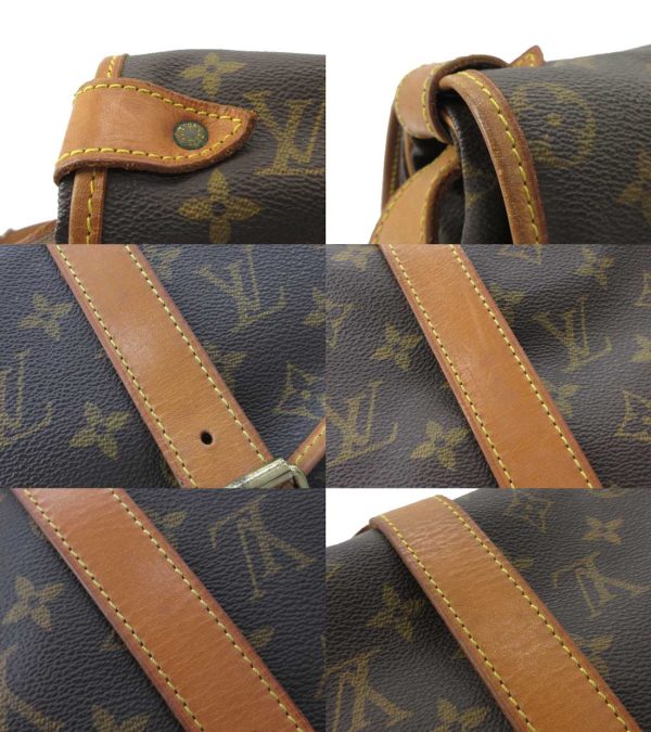 n51078 6 Louis Vuitton Monogram Saumur 35 Shoulder Bag Brown