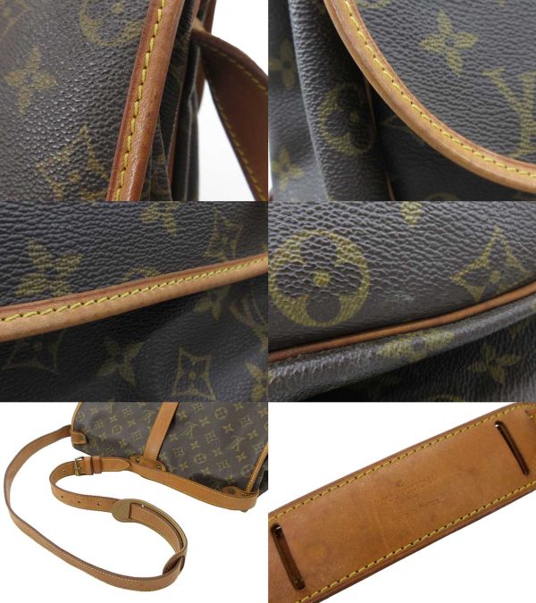 n51078 7 Louis Vuitton Monogram Saumur 35 Shoulder Bag Brown