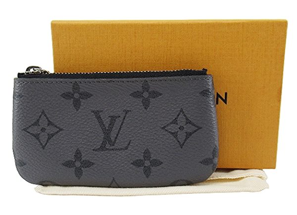 n51175 1 Louis Vuitton Pochette Clé Monogram Eclipse Coin Case Black Black