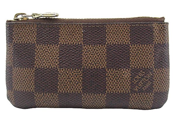 n51176 1 Louis Vuitton Pochette Cle Damier Ebene Coin Case Brown