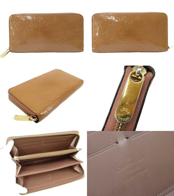 n51207 2 Louis Vuitton Vernis Zippy Wallet Long Wallet Rose Vernis