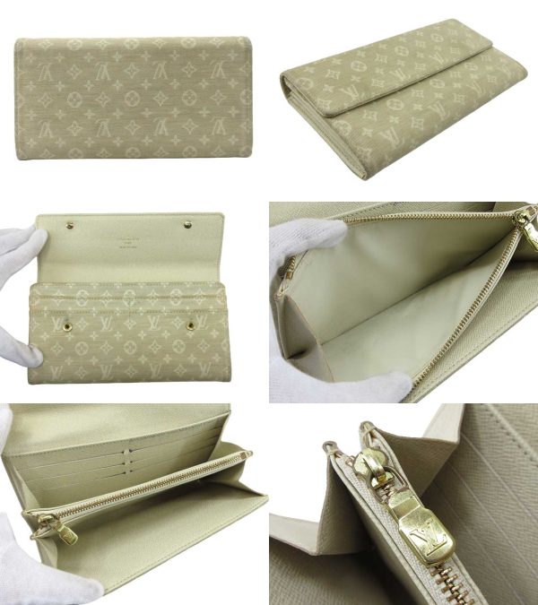 n51292 2 Louis Vuitton Monogram Mini Lan Portefeuille Sara Long Wallet Dune