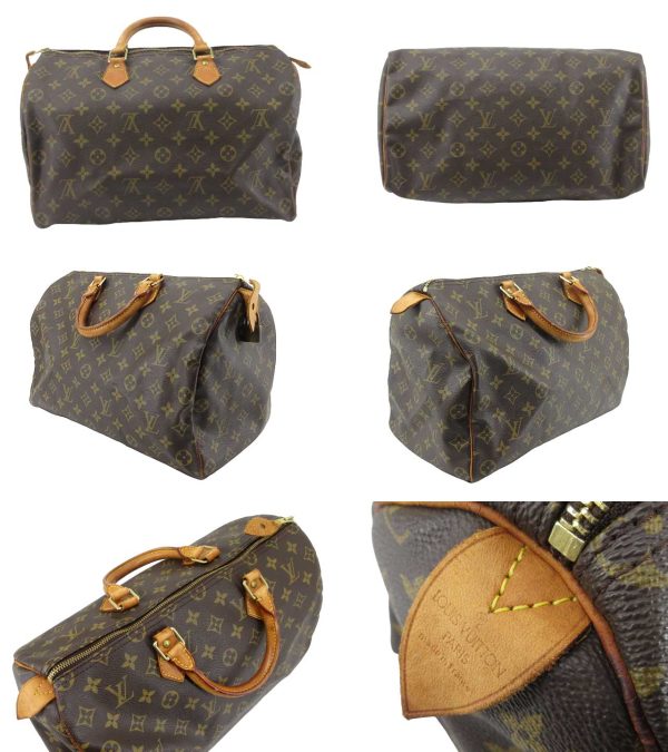 n51367 2 Louis Vuitton Monogram Speedy 35 Mini Handbag Brown