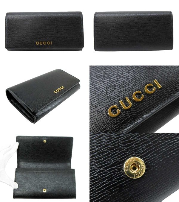 n51536 2 Gucci Continental Long Wallet Black